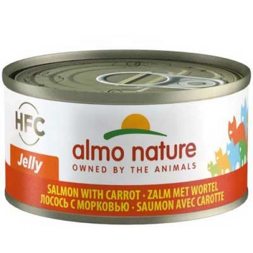 Almo Nature HFC Cat Jelly - консервы Альмо Натюр с лососем и морковью в желе для кошек