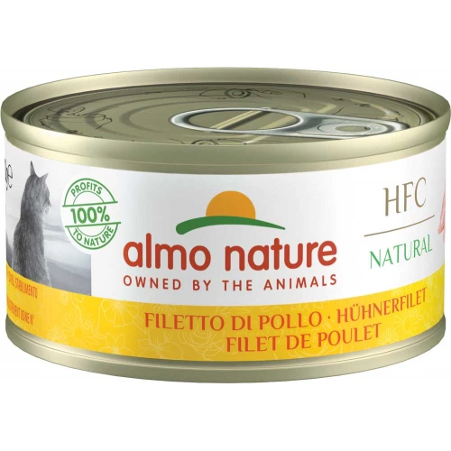 Almo Nature HFC Cat Natural - консервы Альмо Натюр с куриным филе для кошек