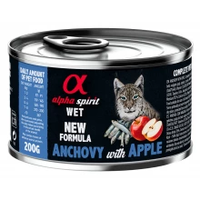 Alpha Spirit Cat Anchovy with Red Apple - консервы Альфа Спирит с анчоусами и яблоками для кошек