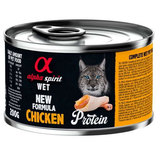 Alpha Spirit Cat Chicken Protein - консервы Альфа Спирит Протеин с курицей для кошек