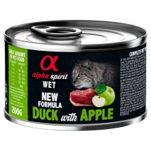 Alpha Spirit Cat Duck with Green Apple - консервы Альфа Спирит с уткой и яблоком для кошек