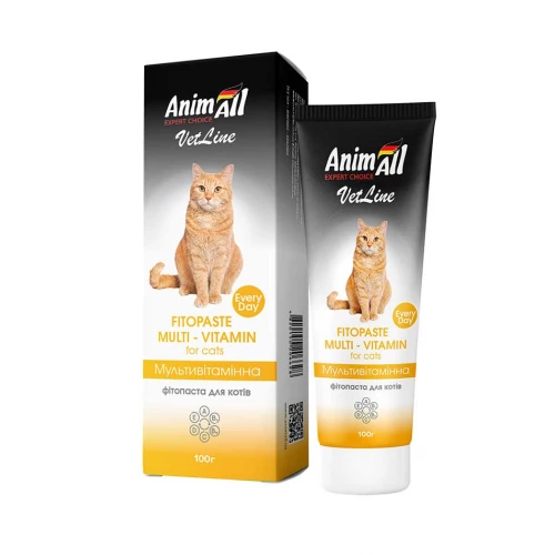 AnimAll VetLine multivitamin fitopaste for cat - фитопаста ЭнимАл мультивитаминная для котов