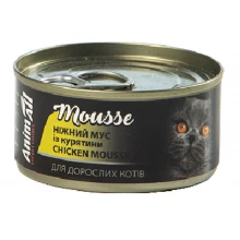 AnimAll Cat Mousse Chicken - консервы ЭнимАл нежный мусс из курятины для кошек