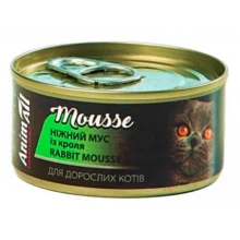 AnimAll Cat Mousse Rabbit - консерви ЕнімАл ніжний мус із кроля для кішок