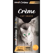 AnimAll Snack Creme - крем-снеки ЭнимАл с курицей и макрелью для кошек
