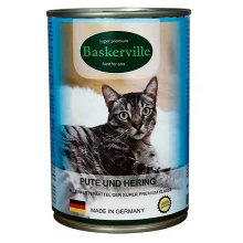 Baskerville - консервы Баскервиль для кошек, с индейкой и рыбой