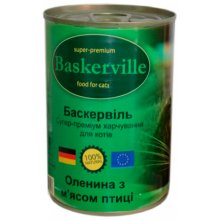 Baskerville - консервы Баскервиль для кошек, с олениной и птицей