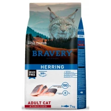 Bravery Cat Sterilized Herring - корм Бравері з оселедцем для стерилізованих кішок