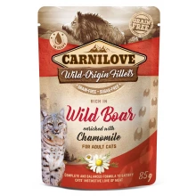 Carnilove Cat Wild Boar Chamomile - кусочки в соусе Карнилав с кабаном и ромашкой для кошек