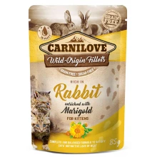 Carnilove Kitten Rabbit - кусочки в соусе Карнилав с кроликом и календулой для котят