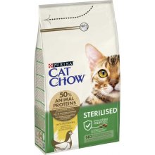 Cat Chow Sterilised with Chicken - корм Кэт Чау с курицей для стерилизованных кошек