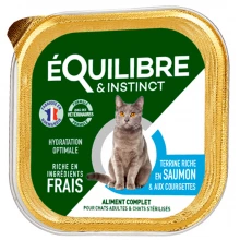 Equilibre Instinct Cat - паштет Еквілібрі Інстинкт із лососем і кабачком для кішок, ламістер
