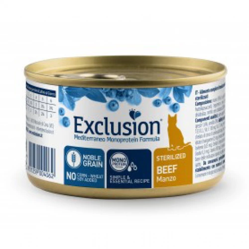 Exclusion Sterilized Beef - консервы Эксклюжин с говядиной для стерилизованных котов