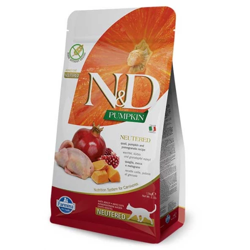 Farmina N&D Pumpkin Grain Free Neutered Cat Quail - корм Фарміна для кастрованих котів