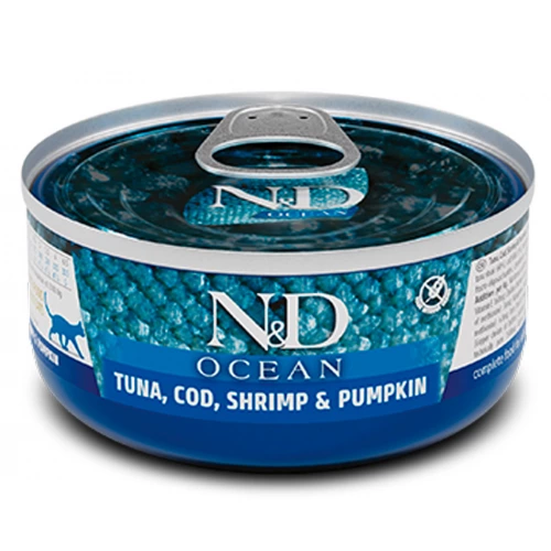 Farmina N&D Cat Ocean - консервы Фармина с тунцом, треской, креветкой и тыквой для кошек