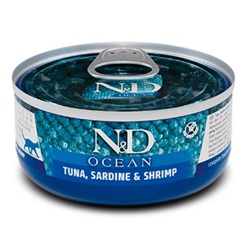 Farmina N&D Cat Ocean - консерви Фарміна з тунцем, сардиною та креветкою для кішок