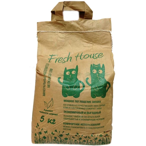 Fresh House - мелкий бентонитовый наполнитель Фреш Хаус (зеленый)