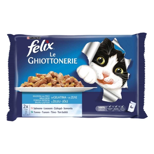 Felix Le Ghiottonerie - набор консервов Феликс с лососем и тунцом в желе