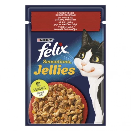 Felix Sensation - консервы Феликс с говядиной и томатами в желе