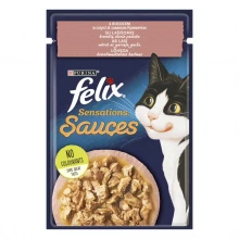 Felix Sensation - консервы Феликс с лососем и креветками в соусе