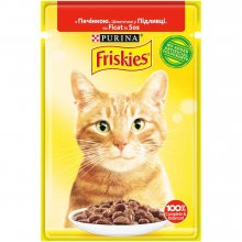 Friskies - корм Фрискас с печенью в подливке для кошек