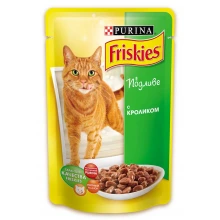 Friskies - корм Фрискас для взрослых кошек с кроликом в подливке