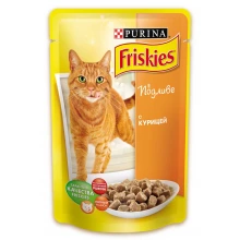 Friskies - корм Фрискас для взрослых кошек с курицей в подливе