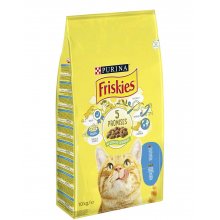 Friskies Adult Cat - сухой корм Фрискас с лососем и овощами для взрослых кошек