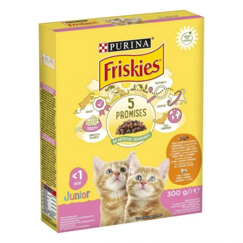 Friskies Junior - сухой корм Фрискас с курицей, индейкой и овощами для котят