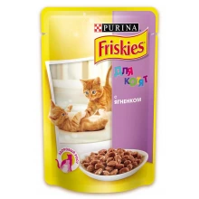 Friskies - корм Фріскас для кошенят, з ягням в підливці