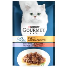 Gourmet Perle Duo - консервы Гурмет Перл с телятиной и уткой в подливке