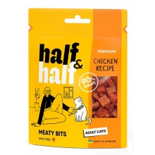 Half Half Meaty Bits Chicken - ласощі Халф Халф м'ясні шматочки з куркою для кішок