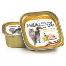 Healthy All Days Cat - консервы Хелфи кусочки в паштете с курицей для кошек