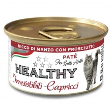 Healthy IrrCap Cat - паштет Хелфі з яловичиною та шинкою для вибагливих кішок