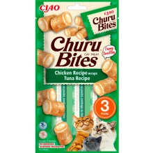 Inaba Cat Churu Bites - мягкие лакомства Инаба с курицей и тунцом для кошек