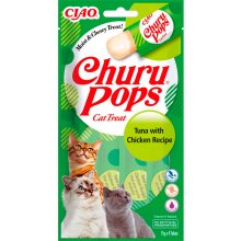 Inaba Cat Churu Pops - желейные палочки Инаба с тунцом и курицей для кошек