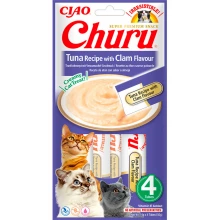 Inaba Cat Churu Tuna with Clam - сливочный мусс Инаба c тунцом и моллюсками для кошек