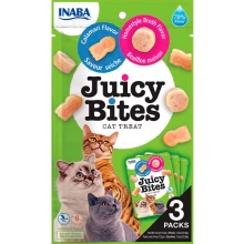 Inaba Cat Juicy Bites - сочные снеки Инаба с тунцом, курицей, бульоном и кальмарами для кошек