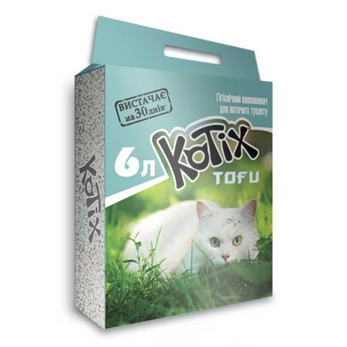 Kotix Tofu Classic - соевый наполнитель Котикс Тофу Классик для кошачьего туалета