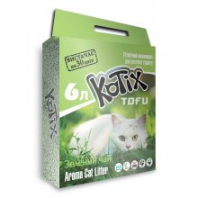 Kotix Tofu Grean Tea - соєвий наповнювач Котікс Тофу Зелений чай для котячого туалету