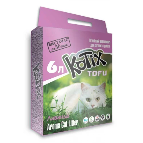Kotix Tofu Lavander - соєвий наповнювач Котікс Тофу Лаванда для котячого туалету