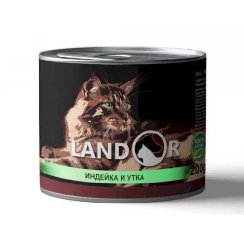 Landor Kitten - консервы Ландор с индейкой и уткой для котят