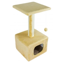 Lucky Pet - домик-когтеточка Лаки Пет Грот Плюш с игрушкой для кошек