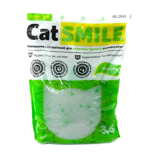Cat Smile - силикагелевый наполнитель Кет Смайл с ароматом яблока