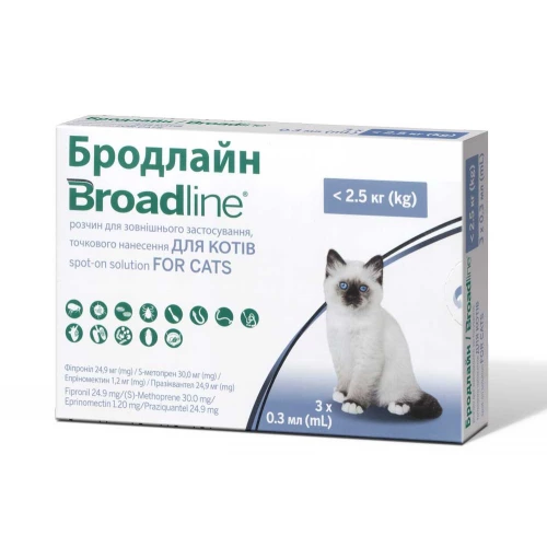 Boehringer Ingelheim Broadline - капли Бродлайн от блох, клещей и глистов для кошек