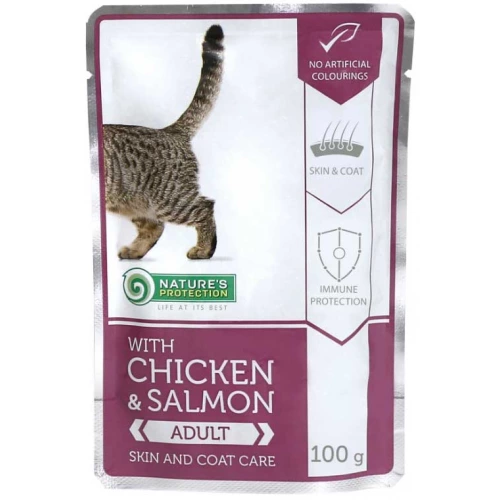 Natures Protection Chicken and Salmon - консервы Нейчерс Протекшен для кошек