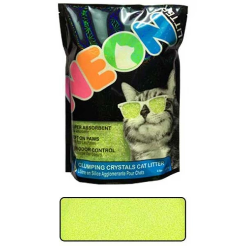 Neon Litter Clump - комкующийся кварцевый наполнитель Неон, зеленый