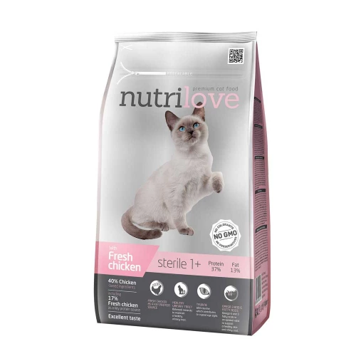 Nutrilove Sterilised - корм Нутрилав для кастрированных и стерилизованных кошек