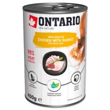 Ontario Cat Chicken with Rabbit - консервы Онтарио с курицей, кроликом и клюквой для кошек