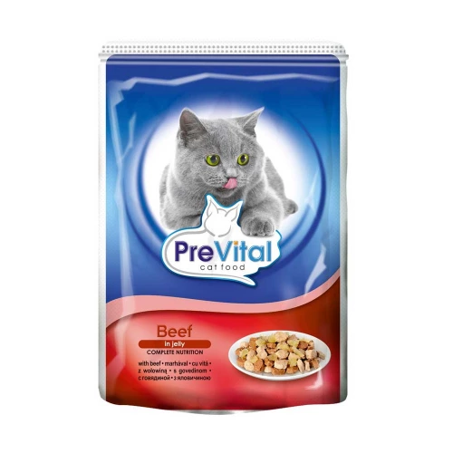 PreVital - консервы ПреВитал с говядиной в желе для кошек